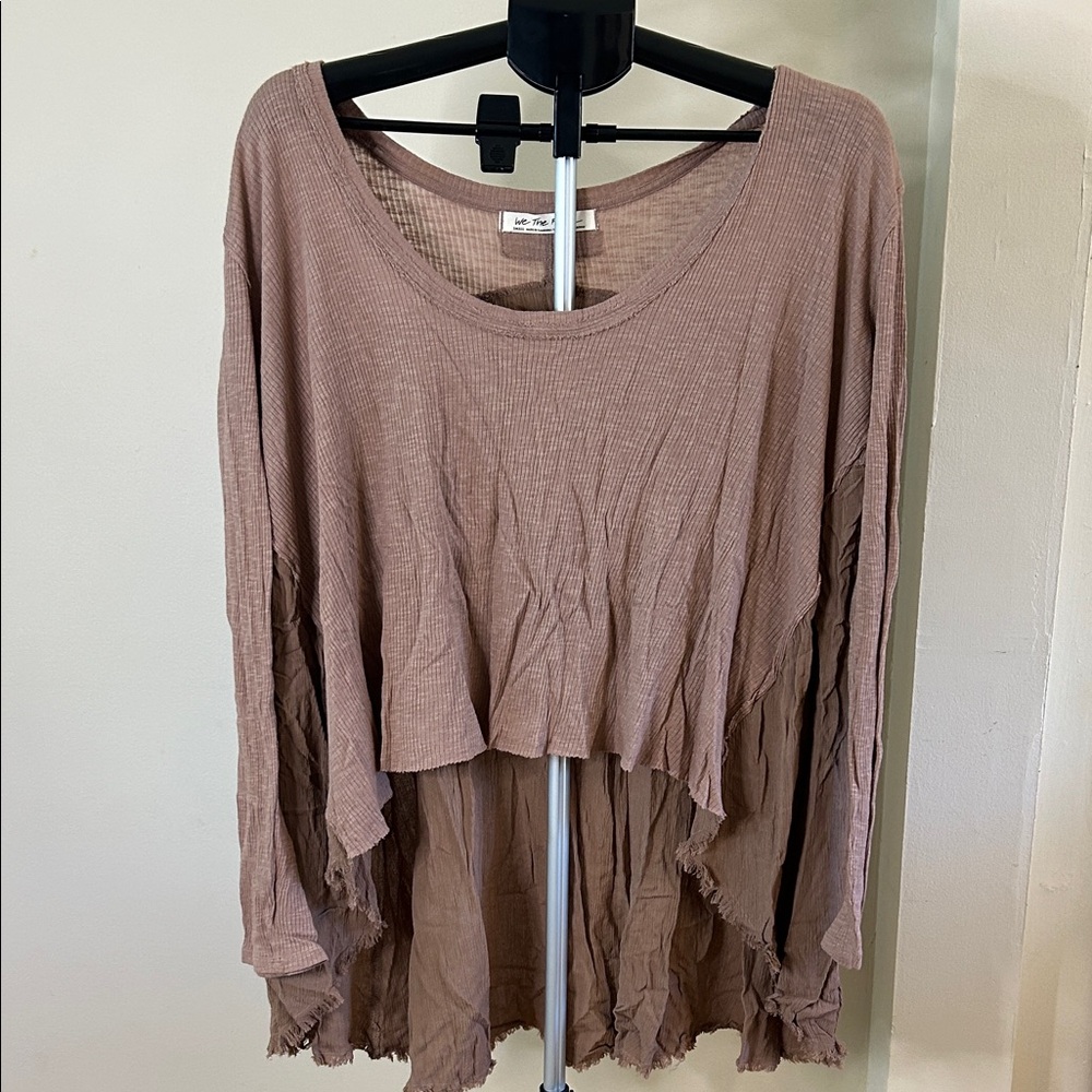 We The Free Brown Tunic Top